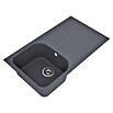 Schock Einbauspüle Orlando (86 x 50 cm, 1 Becken, Cristalite®, Grau)
