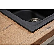 Schock Fregadero encastrable (86 x 50 cm, 1 cubeta, Cristalite®, Negro)