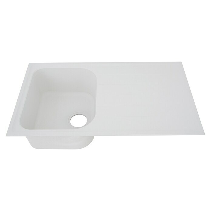 Schock Fregadero encastrable (86 x 50 cm, 1 cubeta, Cristalite®, Blanco)