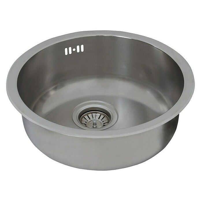 Respekta Inbouwspoelbak Portland (Diameter: 44,6 cm, Roestvrij staal) | BAUHAUS