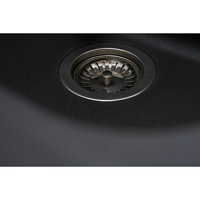 Schock Fregadero encastrable (86 x 50 cm, 1 cubeta, Cristalite®, Negro)