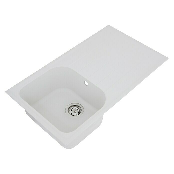 Schock Fregadero encastrable (86 x 50 cm, 1 cubeta, Cristalite®, Blanco)