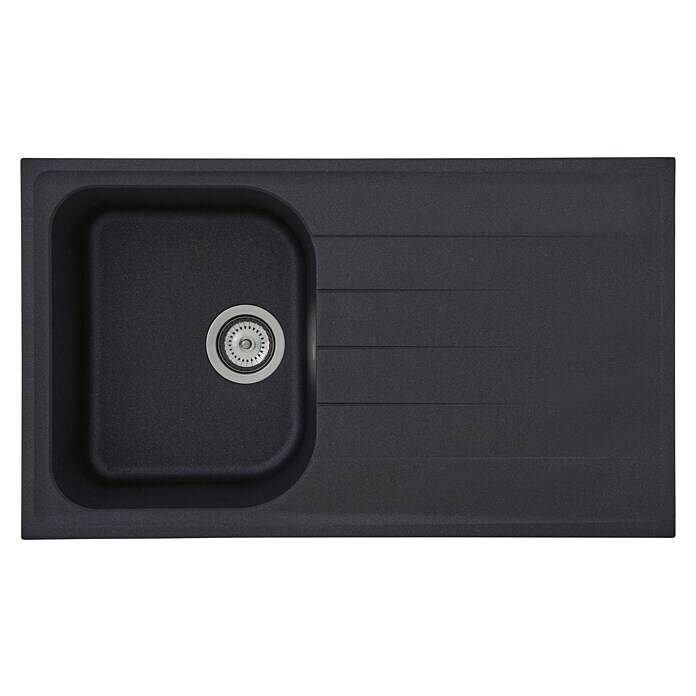 Schock Fregadero encastrable (86 x 50 cm, 1 cubeta, Cristalite®, Negro)