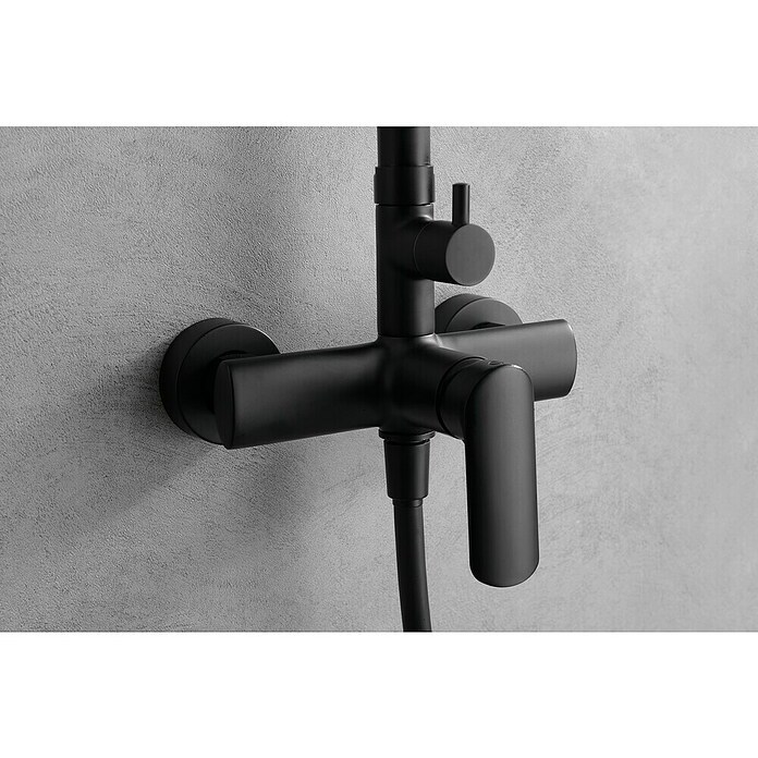 Imex Ural Sistema de ducha (Con grifo monomando, Negro) | BAUHAUS
