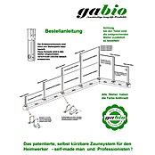 Gabio Zauntor Voll (4,2 x 135 cm, Stahl, Hellgrau) | BAUHAUS