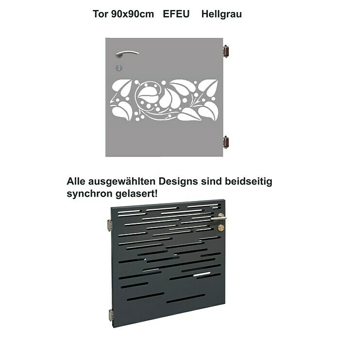 Gabio Zauntor Efeu (4,2 x 90 cm, Stahl, Hellgrau) | BAUHAUS