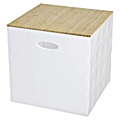 Aufbewahrungsbox Crystall (L x B x H: 31 x 31 x 30,5 cm, Kunststoff, Weiß, Mit Deckel) | BAUHAUS