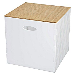 Aufbewahrungsbox Crystall (L x B x H: 31 x 31 x 30,5 cm, Kunststoff, Weiß, Mit Deckel)