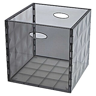 Aufbewahrungsbox Crystall (L x B x H: 31 x 31 x 30 cm, Kunststoff, Grau/Transparent, Ohne Deckel)