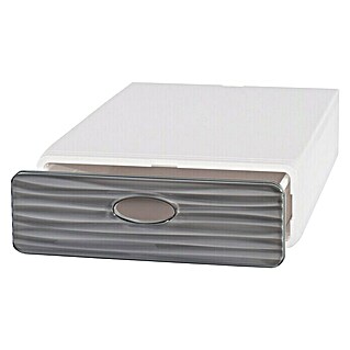 Schubladenbox QBox Wave Slim (L x B x H: 40 x 28 x 9 cm, Grau, Anzahl Schubladen: 1 Stk.)