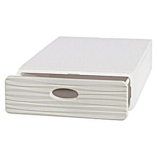 Schubladenbox QBox Wave Slim (L x B x H: 40 x 28 x 9 cm, Sand, Anzahl Schubladen: 1 Stk.)
