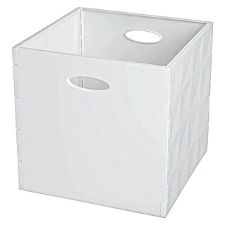 Aufbewahrungsbox Crystall (L x B x H: 31 x 31 x 30 cm, Kunststoff, Weiß, Ohne Deckel)