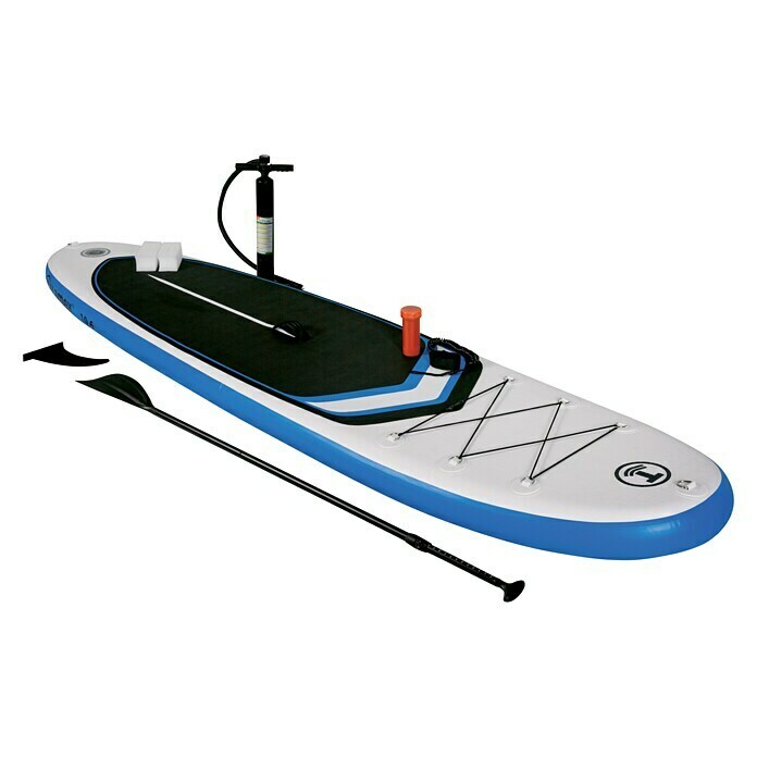 Talamex SUP-Board-Set 10.6L x B x H: 320 x 81 x 15 cm, Nutzlast: 100 kg, Aufblasbar, Blau/Weiß Diagonal View