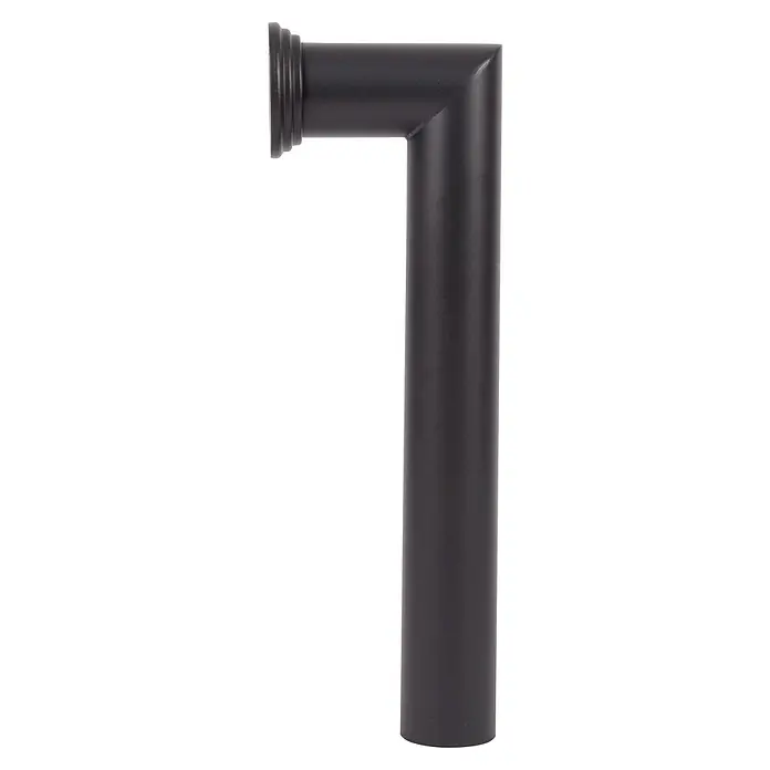 Voltomat HEATING Chimenea eléctrica Malmo - 1.500 W, Antracita, 25,1 x 55,6 x 76 cm - Imagen de un codo de bajante negro, diseñado para la instalación de sistemas de drenaje de agua de lluvia exterior, asegurando un flujo eficiente.