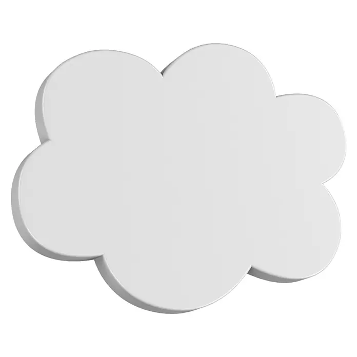 Tapa final Nube - Blanco, 1 ud., Específico para: Barras para las cortinas de Ø 20 mm - Un llamativo objeto blanco con forma de nube, perfecto como elemento decorativo. Ideal para la habitación de un niño o un ambiente fantasioso.