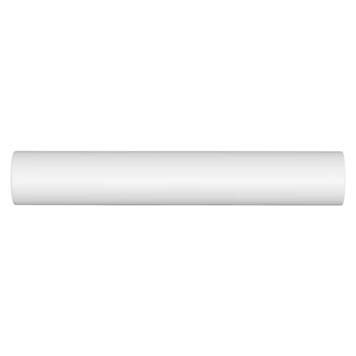 Barra para cortinas Basic - Ø x L: 20 mm x 150 cm, Blanco - Objeto cilíndrico blanco. Exhibe una estética elegante y moderna, perfecto para diversas aplicaciones y diseños.