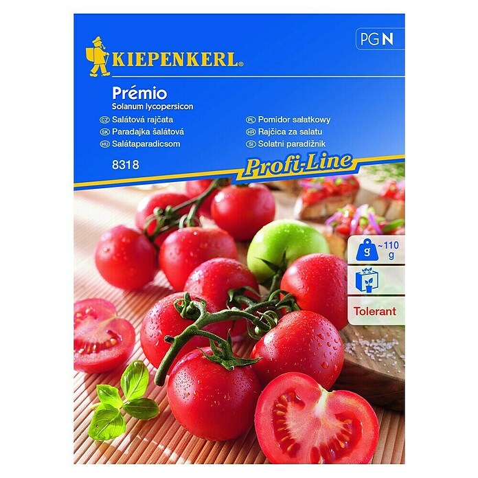 Kiepenkerl Zelenjavna semena solatni paradižnik Prémio  (Solanum lycopersicum, Čas žetve: Julij) | 8127 - Feinsämereien in PG Marke | IBYA - Sämereien | IBY - Sämereien | IB - Grünpflanzen/Sämereien | I - Stadtgarten | BAUHAUS