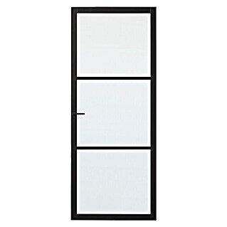 Solid Elements Binnendeur SE 7015 blank glas (78 x 201,5 cm, Draairichting: Links, Zwart, Opdek)