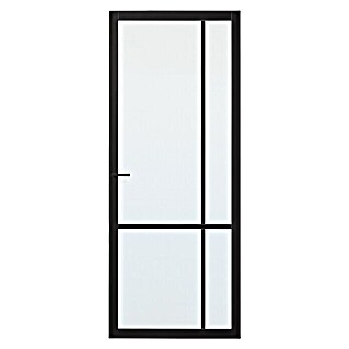 Solid Elements Binnendeur SE 7045 blank glas (78 x 201,5 cm, Draairichting: Links- & rechts, Zwart, Stomp)