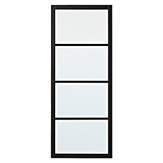 Solid Elements Binnendeur SE 7025 blank glas (88 x 201,5 cm, Draairichting: Links- & rechts, Zwart, Stomp)