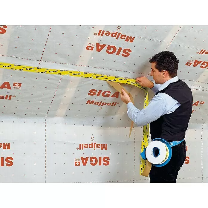 Siga Klebeband Sicrall 60 - 15 m x 60 mm, Spezialpapier verstärkt - Anwendungsbeispiel