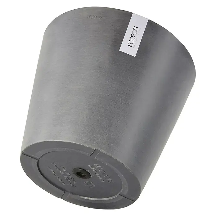 Ecopots Amsterdam Pflanztopf - Außenmaß (Ø x H): 40 x 354,5 cm, Kunststoff, Grau - Grauer ECOPOTS Pflanztopf mit minimalistischem Design. Ideal für Pflanzenliebhaber, die Wert auf Nachhaltigkeit und Ästhetik legen.