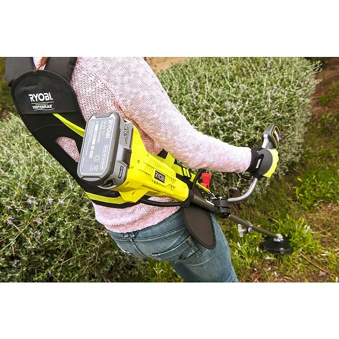 Ryobi ONE+ Recortabordes de batería RBC18X20B4F - 18 V, 4 Ah, Iones de litio, 1 batería, Ancho de corte cuchilla: 20 cm, Ancho de corte hilo: 30 cm - El cortacésped Ryobi Vertebrae a batería es una herramienta de jardinería práctica para el cuidado del césped y el recorte de bordes.