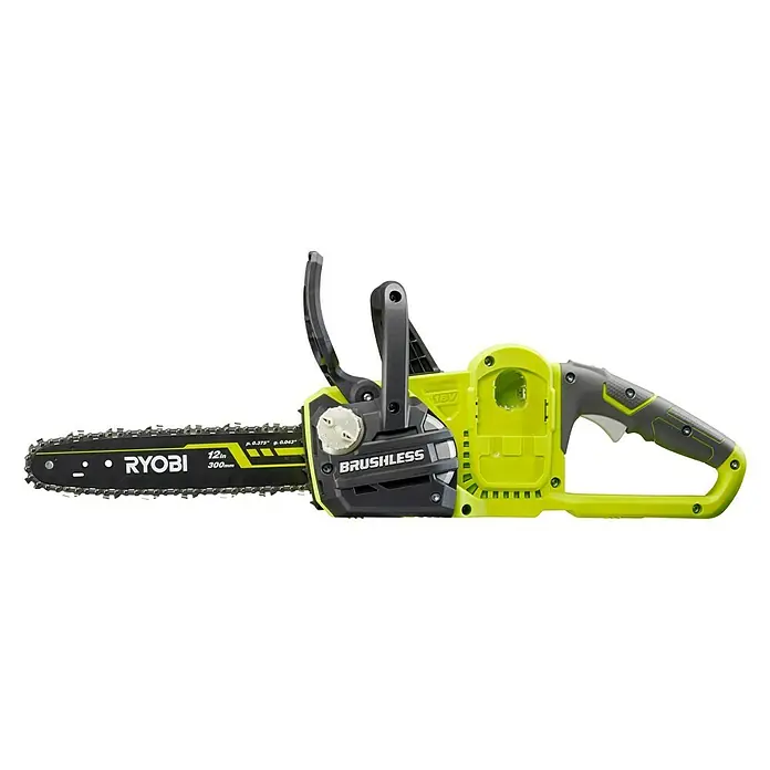 Ryobi ONE+ Akku-Kettensäge - 18 V, Li-Ionen, 1 Akku, Schwertlänge: 30 cm - Die Ryobi Akku-Kettensäge mit bürstenlosem Motor und 300mm Schnittlänge für effiziente Baumpflege.