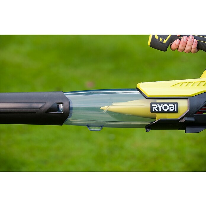 Ryobi ONE+ Akku-Laubbläser OBL18JB18 V, Li-Ionen, Ohne Akku, Blasgeschwindigkeit: 160 km/h Use Shot