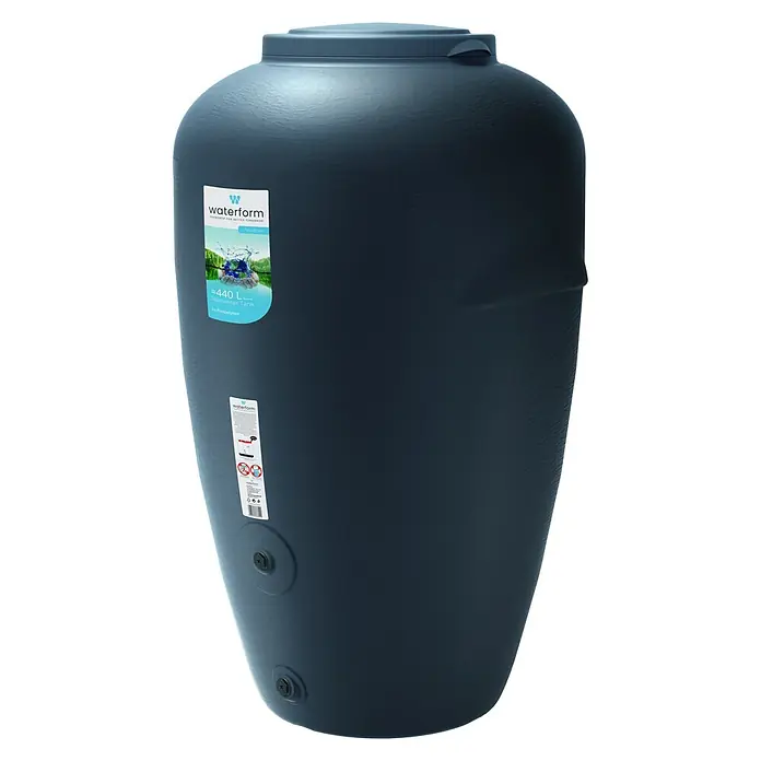 Regenspeicher Aquacan - 440 l, Anthrazit - Ein blauer Waterform 440L Regenwassertank.