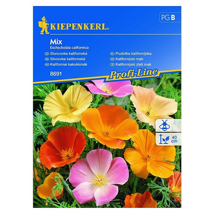 Kiepenkerl Profi-Line Cvetlična semena Kalifornijski zlati mak Mix  (Eschscholzia californica, Različne barve) | 8127 - Feinsämereien in PG Marke | IBYA - Sämereien | IBY - Sämereien | IB - Grünpflanzen/Sämereien | I - Stadtgarten | BAUHAUS