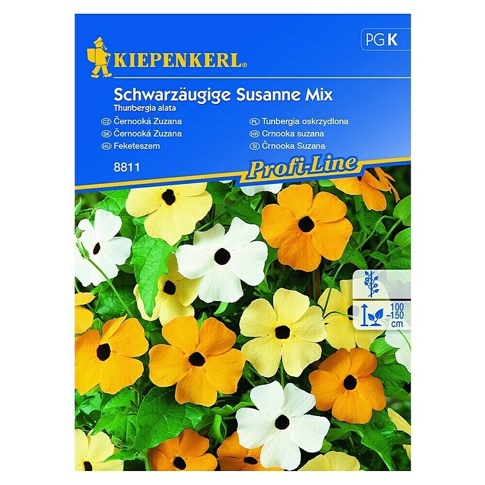 Kiepenkerl Cvetlična semena črnookih Suzan  (Thunbergia alata) | 8127 - Feinsämereien in PG Marke | IBYA - Sämereien | IBY - Sämereien | IB - Grünpflanzen/Sämereien | I - Stadtgarten | BAUHAUS