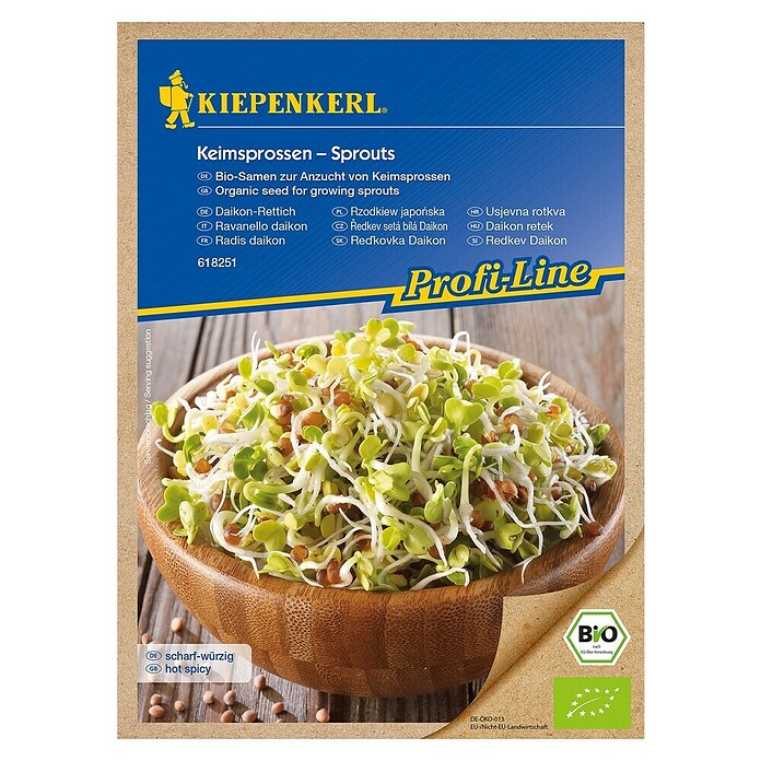 Kiepenkerl Profi-Line Semena za kalčke redkvice Daikon  (Raphanus sativus) | 8127 - Feinsämereien in PG Marke | IBYA - Sämereien | IBY - Sämereien | IB - Grünpflanzen/Sämereien | I - Stadtgarten | BAUHAUS