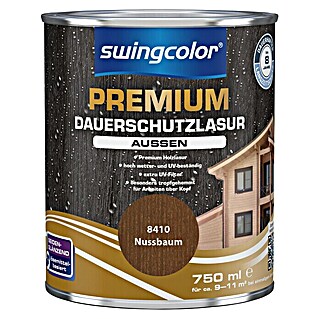 swingcolor Premium Dauerschutzlasur (Nussbaum, 750 ml, Seidenglänzend, Lösemittelbasiert)
