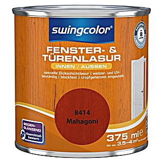 swingcolor Fenster- & Türenlasur (Mahagoni, 375 ml, Seidenglänzend, Lösemittelbasiert)