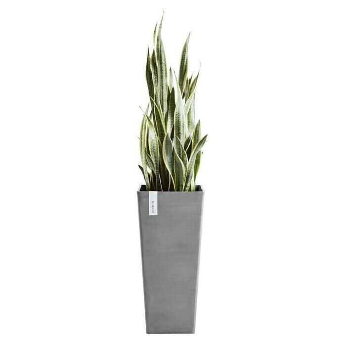 Ecopots Rotterdam Pflanzsäule eckig (Außenmaß (L x B x H): 32 x 32 x 70 cm, Kunststoff, Grau) | BAUHAUS