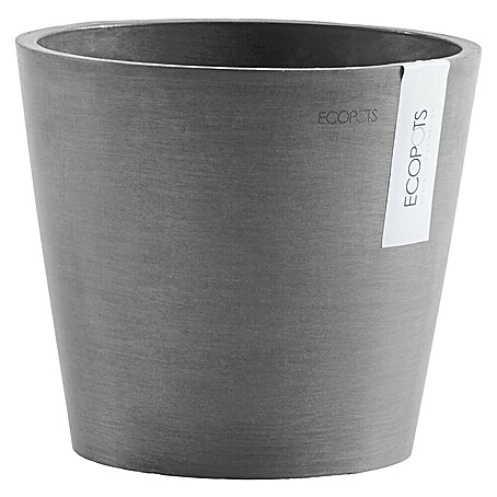 Ecopots Amsterdam Pflanztopf Amsterdam (Außenmaß (Ø x H): 20 x 17,1 cm, Kunststoff, Grau)