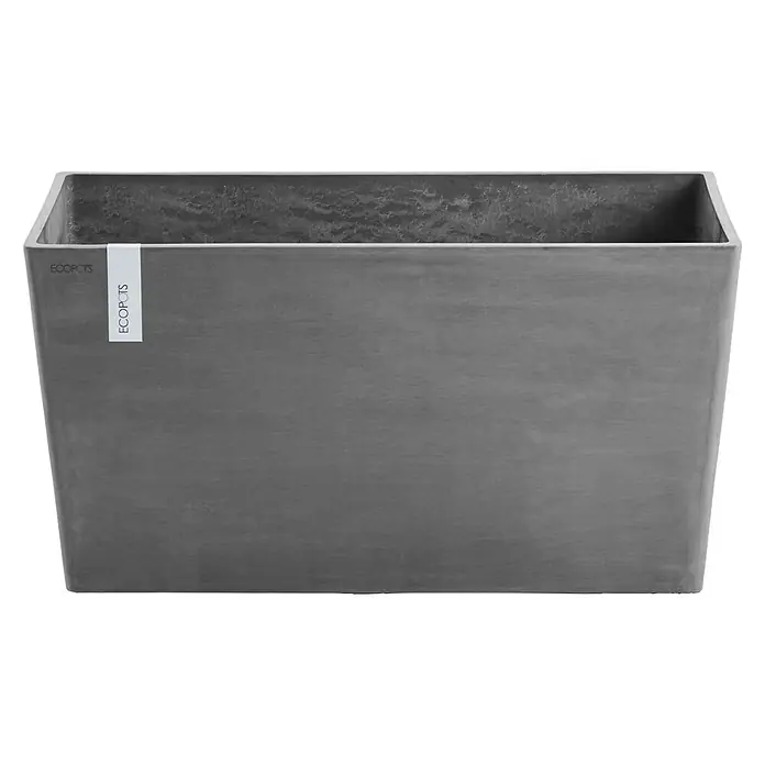 Ecopots Pflanzkasten Paris - Außenmaß (L x B x H): 80,3 x 38 x 40,5 cm, Kunststoff, Grau - Rechteckiger Ecopot-Blumenkasten in Grau, ideal für den Innen- und Außenbereich. Das schlichte Design bietet eine stilvolle Bühne für Ihre Pflanzen.