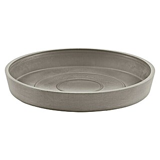 Ecopots Amsterdam Blumentopf-Untersetzer (Außenmaß (Ø x H): 18 x 2,5 cm, Kunststoff, Braungrau)