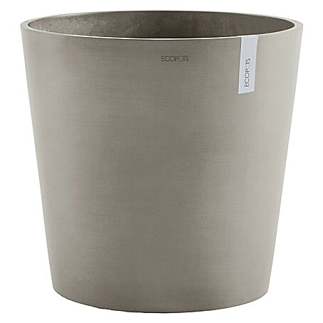 Ecopots Amsterdam Pflanztopf Amsterdam (Außenmaß (Ø x H): 59 x 55,5 cm, Kunststoff, Braungrau)
