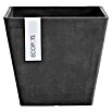 Ecopots Rotterdam Pflanzkasten Rotterdam (Außenmaß (L x B x H): 20,3 x 20,3 x 17,8 cm, Kunststoff, Dunkelgrau) | BAUHAUS