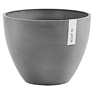 Ecopots Pflanztopf Antwerpen (Außenmaß (Ø x H): 30 x 25,5 cm, Kunststoff, Grau)