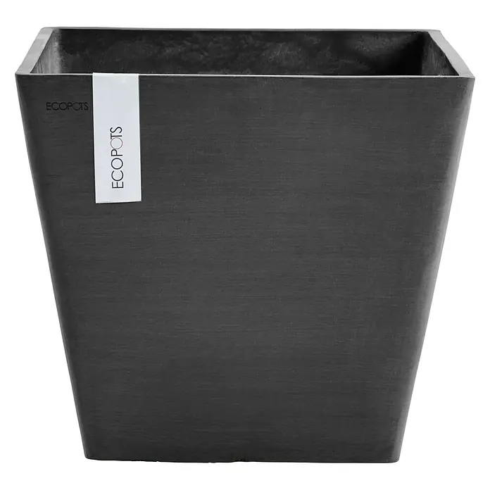 Ecopots Rotterdam Pflanzkasten - Außenmaß (L x B x H): 50 x 50 x 43,5 cm, Kunststoff, Dunkelgrau - Moderner, eckiger ECOPOTS Pflanztopf in Anthrazit, ideal für den Innen- und Außenbereich. Sein stilvolles Design ergänzt jede Einrichtung.
