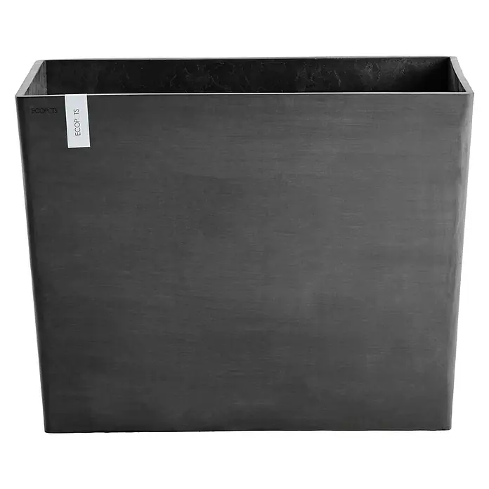 Ecopots Pflanzkasten Paris - Außenmaß (L x B x H): 85,2 x 39,5 x 65,8 cm, Kunststoff, Dunkelgrau, Ausstattung Pflanzgefäß: Rollen - Hier ist ein quadratischer ECOPOTS Pflanzkasten in Anthrazit, ideal für den Innen- und Außenbereich. Die hochwertige Verarbeitung macht ihn zu einem Blickfang.
