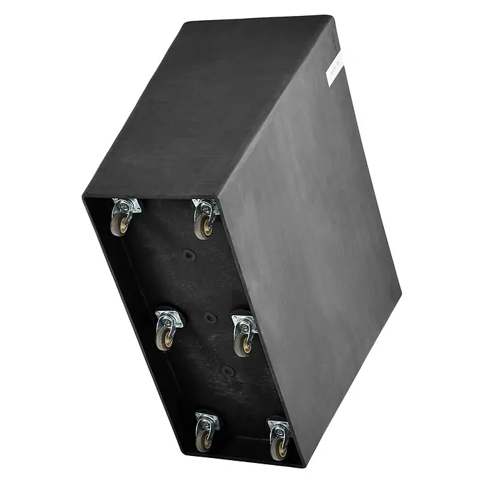 Ecopots Pflanzkasten Paris - Außenmaß (L x B x H): 85,2 x 39,5 x 65,8 cm, Kunststoff, Dunkelgrau, Ausstattung Pflanzgefäß: Rollen - Schwarzer rollbarer Behälter mit sechs Rollen für einfachen Transport und Lagerung. Robustes Design für den vielseitigen Einsatz.