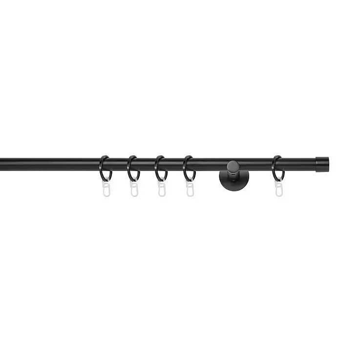 Stilgarnitur Function CapLänge Gardinenstange: 390 cm, Schwarz