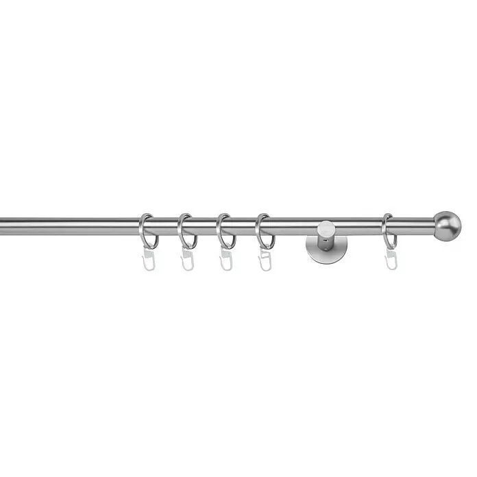 Stilgarnitur Function Ball - Länge Gardinenstange: 310 cm, Edelstahloptik - Detailaufnahme