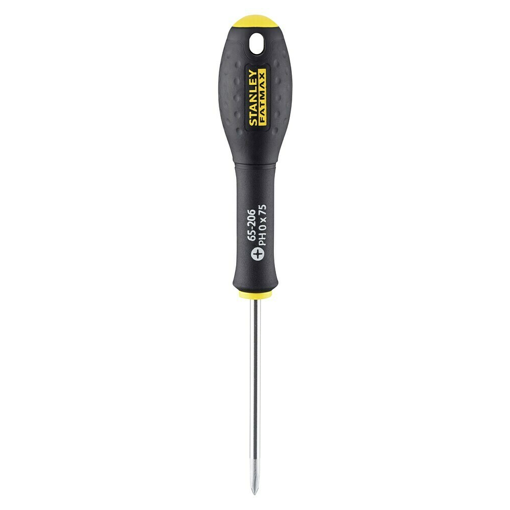 Stanley FatMax Schraubendreher PH2 – Rostfreier Stahl, 125 Mm Länge, Ergonomischer Soft-Grip Griff