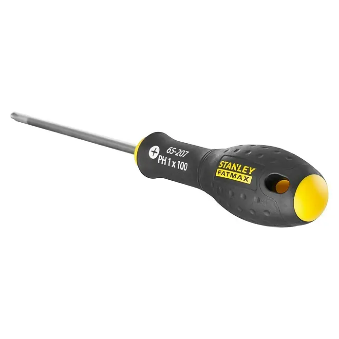 Stanley FatMax Schraubendreher - Klingenlänge: 100 mm, PH 1 - Stanley Fatmax Schraubendreher, Kreuzschlitz PH1 x 100 mm, ideal für präzise Schraubarbeiten in Haushalt und Werkstatt. Langlebig und komfortabel.