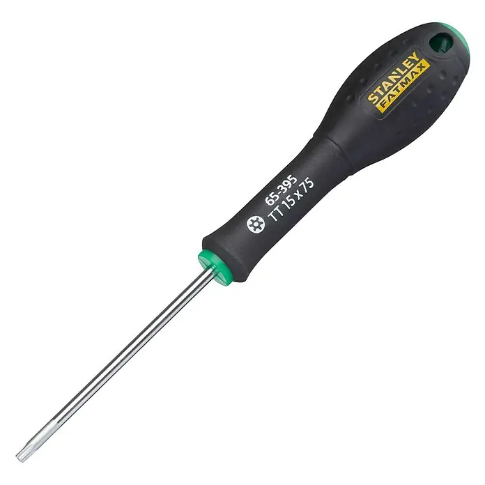 Stanley FatMax Schraubendreher - TX 15, Klingenlänge: 75 mm - Stanley Fatmax Torx Schraubendreher TT15 x 75 für präzise Schraubarbeiten, ergonomischer Griff.